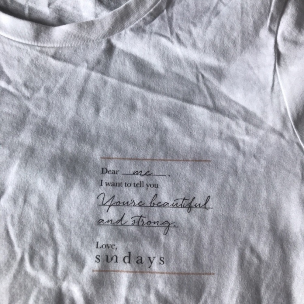 White cotton t shirt